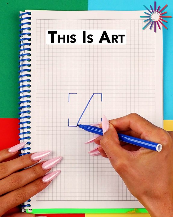 Satisfying line art trick🖌️ - video Dailymotion