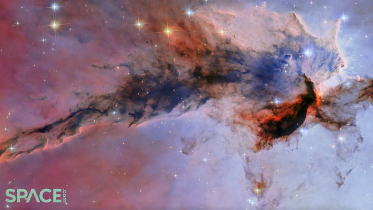 Hubble Spies 9.5 Light-Year Bit Of The Amazing Eagle Nebula - video ...