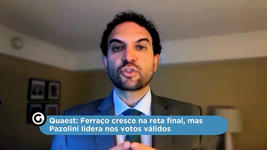 Quaest Ferraço cresce na reta final, mas Pazolini lidera nos votos válidos