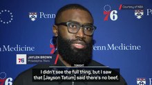 Brown claims there's 'no beef' with Tatum