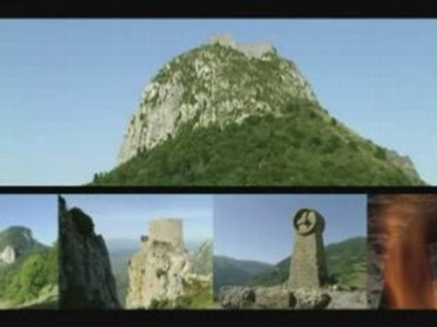 Voyage en Pays Cathare. Paysages et Châteaux vus du ciel.