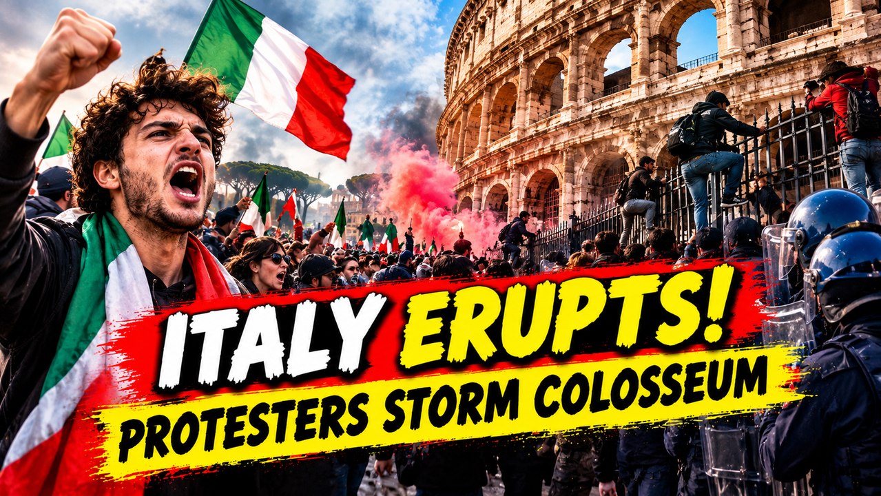 Italy UNREST! Rome Protesters Storm Colosseum Gates | Latest Updates ...