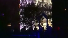 SOCIETY COLLAPSE video projection mapping animated street art