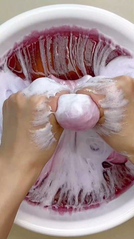 Big Bowl of Squishy Red Slime | Satisfying ASMR Relaxation