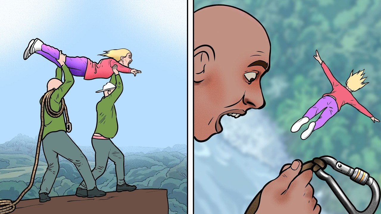 Zipline and Bungee Jump Deaths: The Rope, The Command, The Tree - video ...