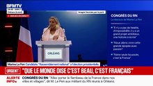 "Nous protégerons l'espace public pour qu'il soit un lieu de vie", déclare Marine Le Pen, candidate RN à l'élection présidentielle