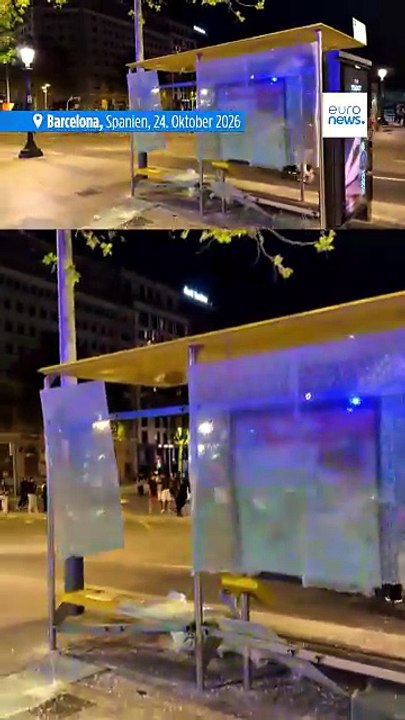 Krawallnacht in barcelona: 100 festnahmen, plünderungen und brennende barrikaden