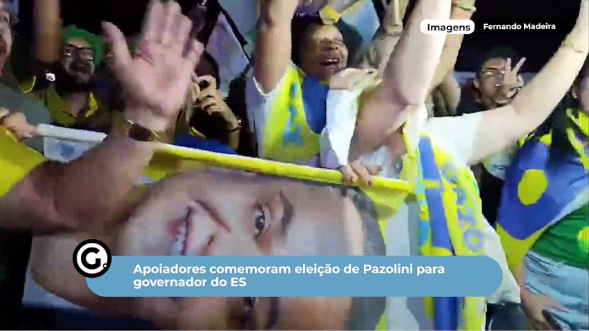 Apoiadores comemoram eleição de Pazolini para governador do ES