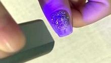 Galaxy Blue Retro & High-End Horizontal  Cat Eye Nails