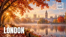 Kingston upon Thames Autumn Morning Walk | 4K Riverside Walking Tour