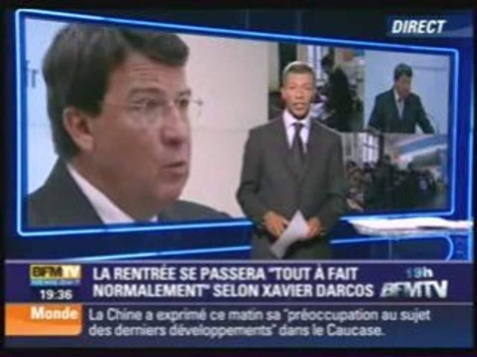 La rentrée 2008 selon Xavier Darcos l'Education