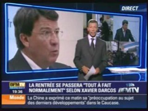 La rentrée 2008 selon Xavier Darcos l'Education
