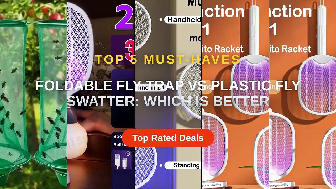Foldable Fly Trap vs Plastic Fly Swatter: Which Is Better - Video ...