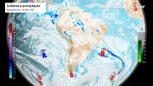 Segunda-feira, 26 de outubro: Precipitação, nebulosidade e pressão a nível médio do mar