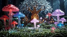 The Secret Crystal Firefly Lantern Festival 💎✨ Magical Crystal Desserts & Glowing Mushroom Forest | Fantasy ASMR