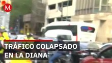 Tres cortes en Reforma complican el tránsito y afectan el Metrobús
