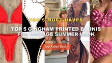 Best Top 5 Gingham Printed Bikinis For Vintage Summer Look on AliExpress | Review - High Waist Bikinis 2026 Women Gingha...