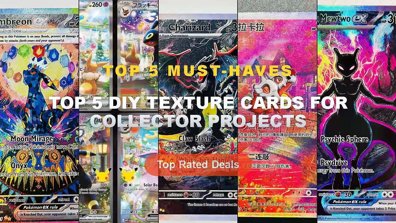 Cheap & Best Top 5 DIY Texture Cards For Collector Projects Unboxing ...