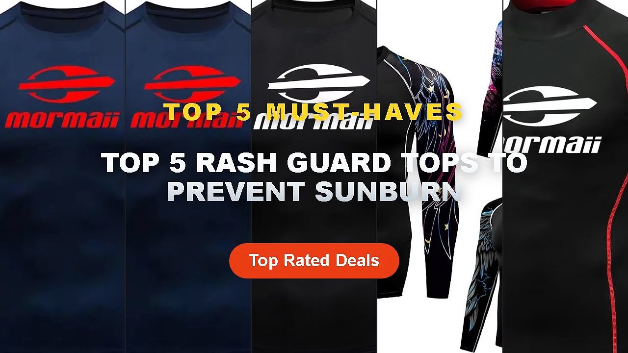 Cheap & Best Top 5 Rash Guard Tops To Prevent Sunburn Unboxing & Review ...