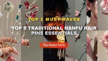 Why Everyone Is Buying Top 5 Traditional Hanfu Hair Pins Essentials - New Ancient Style Chinese Atmosphere Hanfu Pink Fl...