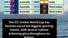 list of ICC Cricket World Cup ODI winners from 1975 to 2023 #quotes #ranking