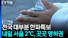 [날씨] 전국 대부분 한파특보...내일 서울 2℃, 곳곳 영하권 / YTN