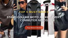 Stand Collar Moto Jacket Every Commuter Needs