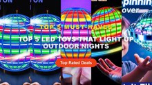 Why Everyone Is Buying Top 5 LED Toys That Light Up Outdoor Nights - Magic UFO LED Flying Ball Automatic Spinning Dazzli...