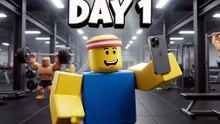 Roblox Noob at the Gym: Day 1 vs Day 365 💪😂
