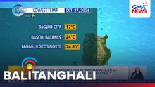Malamig na temperatura at mahinang ulan sa Northern Luzon, epekto ng northeasterly windflow | Balitanghali