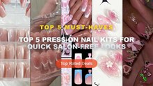 Top 5 Best Top 5 Press-On Nail Kits For Quick Salon-Free Looks (Must Have!) - 24pcs Nude Pink Sweet Fake Nails Short Duc...