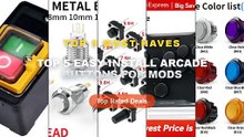 Amazing Top 5 Easy‑Install Arcade Buttons For Mods You Need To See - Qanba Gravity KS Mechanical Shafts Silent Pushbutto...