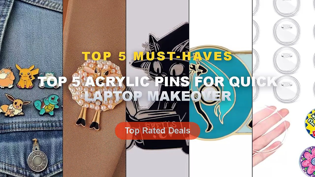 Cheap & Best Top 5 Acrylic Pins For Quick Laptop Makeover Unboxing ...