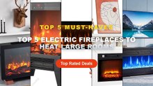 Top 5 Electric Fireplaces To Heat Large Rooms: Top 5 Best Sellers - 90" Fireplace TV Stand, Modern Entertainment Center ...