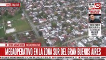 Megaoperativo policial: Crónica sobrevuela zona sur junto a la Bonaerense