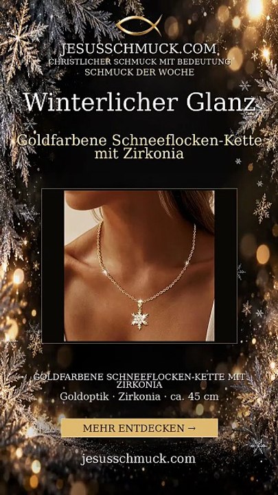 Schneeflocken-kette mit zirkonia – winterlicher glanz | schmuck der woche