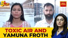 Delhi Air Quality Worsens, Toxic Froth Covers Yamuna River Ahead Of Chhath