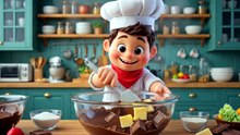 Tiny Chef's Chocolate Lava Cake! 🍫 The Melting Surprise #Shorts