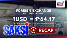 Saksi: (Part 2) Taas-presyo sa mga bulaklak bago ang Undas; Pagsisimula ng Amihan season; P64-level na palitan ng piso kontra US dollar