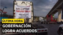 Gobernación acuerda retirar bloqueos carreteros con transportistas tras diálogo