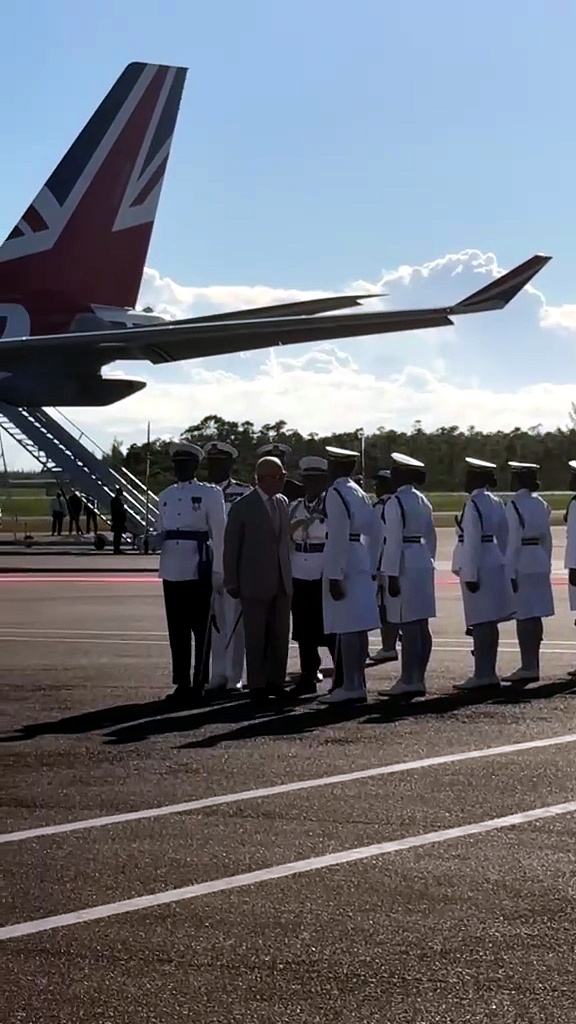 King Charles arrives in the Bahamas as he kicks off nine-day tour