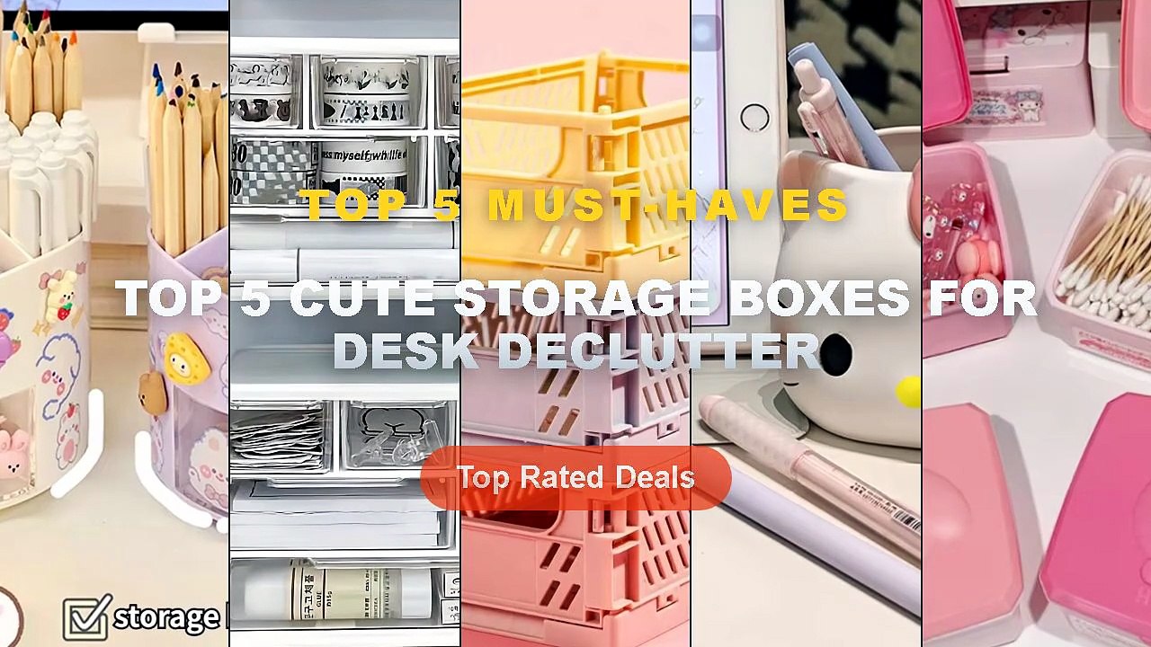Why Everyone Is Buying Top 5 Cute Storage Boxes For Desk Declutter ...