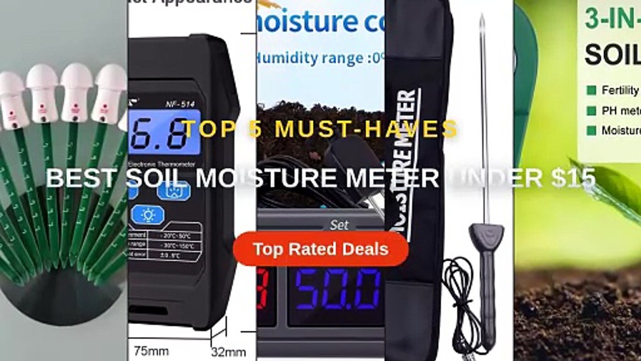 Cheap & Best Top 5 Soil Moisture Meters For Plant Care Unboxing ...
