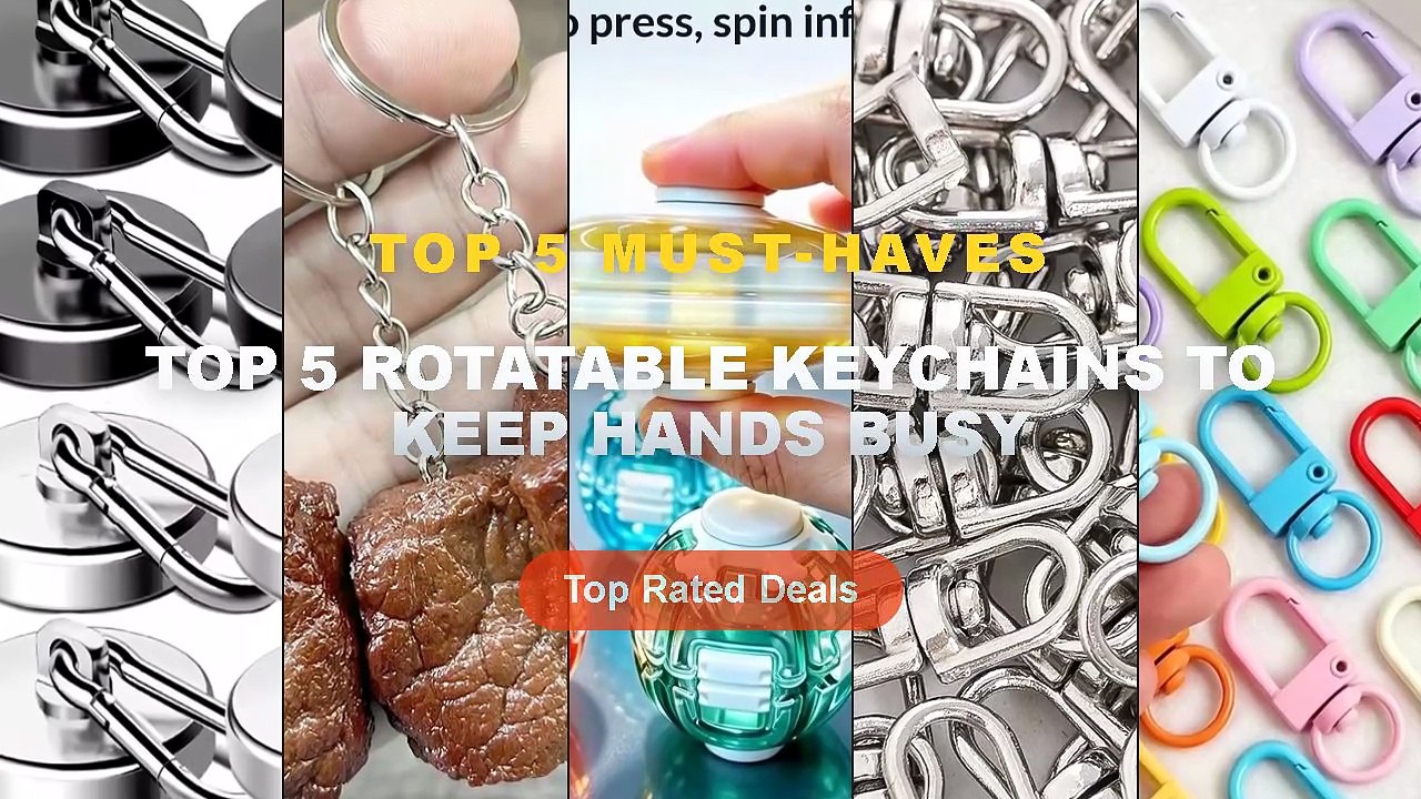 Cheap & Best Top 5 Rotatable Keychains To Keep Hands Busy Unboxing ...