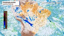 Quarta-feira, 28 de outubro: Chuva, nebulosidade e vento