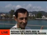 Russian fleet ships dock in Abkhazia