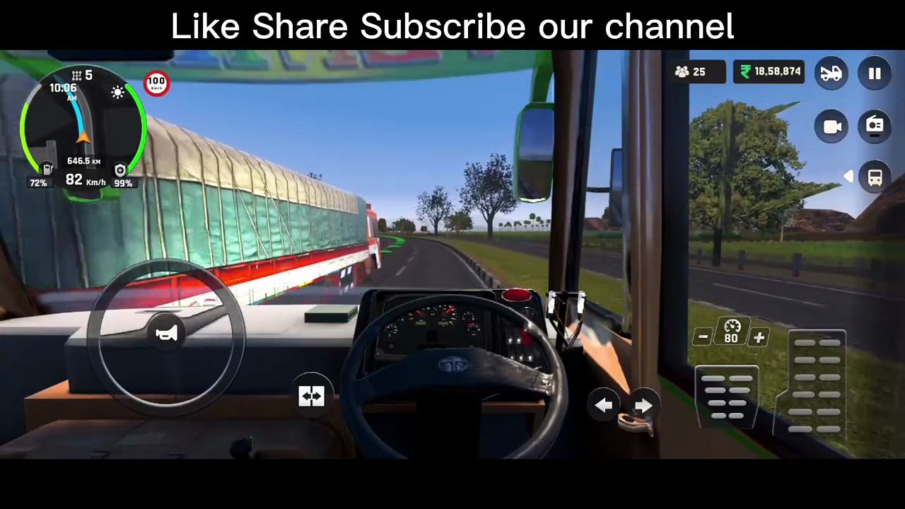Hyderabad to Trichy Bus Simulator 🚌🔥 | 620 KM Full Journey | New Update ...