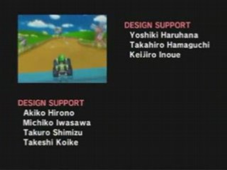 Mario Kart Wii Credits Mirroir