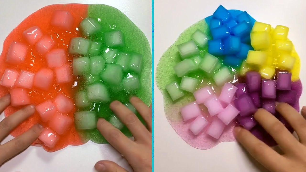 Jelly Cube Slime ASMR | Oddly Satisfying Relaxing Slime Videos - video ...