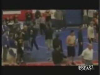 Brother Helps Out In Wrestling Match